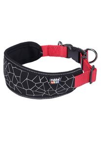 Rukka Cube Soft halsband, rood/zwart Maat M: 30-50cm nekomvang, B25mm hond