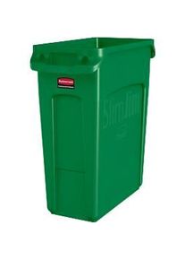 Rubbermaid Abfallbehälter Slim Jim®, Kunststoff, Fassungsvermögen 60 Liter, grün