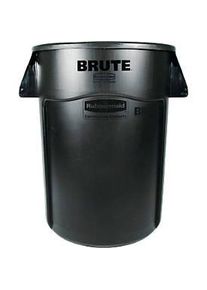 Abfallbehälter Rubbermaid Brute, 166,5 l, rund, UV-Blocker, L 612 x B 717 x H 796 mm, Polyethylen, schwarz