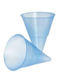 Spitzbecher Papstar Blue Cone, Volumen 115 ml, für marktgänige Wasserspender, Ø 70,3 mm, Polypropylen, blau-transparent, 1000 Stück
