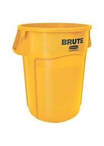 Abfallbehälter Rubbermaid Brute, 166,5 l, rund, UV-Blocker, L 612 x B 717 x H 796 mm, Polyethylen, gelb