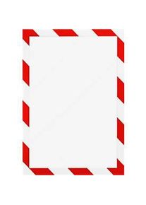 Durable Informationsrahmen DURAFRAME® SECURITY A4, rot/weiß, 2 Stück