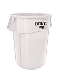 Abfallbehälter Rubbermaid Brute, 166,5 l, rund, UV-Blocker, L 612 x B 717 x H 796 mm, Polyethylen, weiß