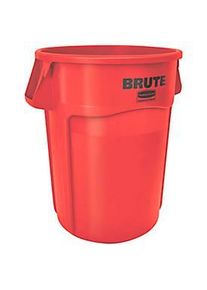 Abfallbehälter Rubbermaid Brute, 166,5 l, rund, UV-Blocker, L 612 x B 717 x H 796 mm, Polyethylen, rot