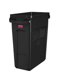 Rubbermaid Abfallbehälter Slim Jim®, Kunststoff, Fassungsvermögen 60 Liter, schwarz