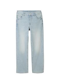 Tom Tailor Kinder Straight Jeans mit Bio-Baumwolle, blau, Uni, Gr. 128, baumwolle