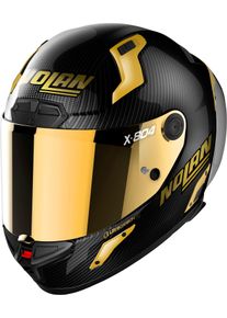Nolan X-804 RS Ultra Carbon Golden Edition, integraalhelm , kleur: Zwart/Donkergrijs Goud-Gespiegeld , maat: XL