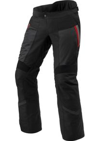 Revit Tornado 4 H2O, pantaloni tessili impermeabili , colore: Nero/Grigio/Rosso , dimensione: XL