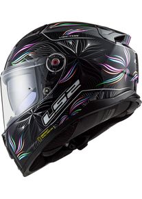 LS2 FF811 Vector II Tropical, integraalhelm , kleur: Zwart/Wit/Blauw/Pink/Oranje/Groen , maat: S