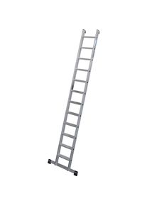 Krause Zwaarlast-aanlegladder, 80 mm diepe aluminium treden, tot 225 kg, 12 treden