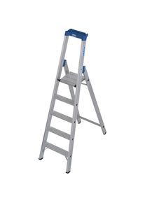 Krause Aluminium tredenboktrap, met R13-slipweerstand, eenzijdig begaanbaar, 5 treden incl. platform
