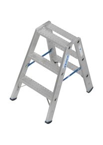 Krause Aluminium tredenboktrap, met R13-slipweerstand, tweezijdig begaanbaar, 2x3 stappen
