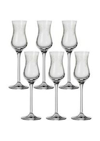 Leonardo Gläserset , Transparent , Glas , 6-teilig , 90,00 ml , Pantografieverzierung , Gläser, Gläsersets