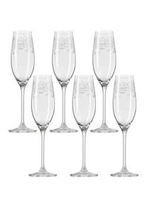 Leonardo Gläserset , Transparent , Glas , 6-teilig , 200,00 ml , Pantografieverzierung , Gläser, Gläsersets