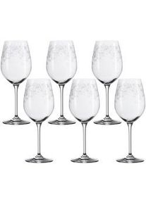 Leonardo Gläserset , Transparent , Glas , 6-teilig , 410,00 ml , Pantografieverzierung , Gläser, Gläsersets