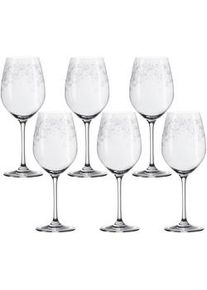 Leonardo Gläserset , Transparent , Glas , 6-teilig , 510,00 ml , Pantografieverzierung , Gläser, Gläsersets
