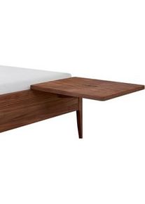 Hasena Nachttisch , Nussbaumfarben , Holz , Nussbaum , 48x38x9 cm , einfacher Aufbau , Schlafzimmer, Nachtkästchen