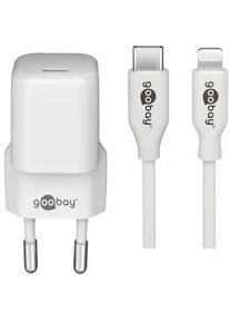 goobay Lightning/USB-CTM PD-Ladeset Nano (20 W) - USB-CTM Netzteil 20 W inklusive USB-CTM auf Lightning Kabel für z.B. iPhone 12