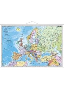 Stiefel Wandkarte Kleinformat Staaten Europas Mit Metallstäben Karte (im Sinne von Landkarte)