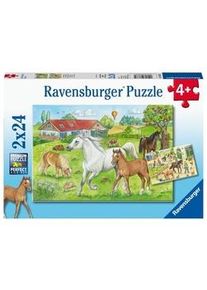Ravensburger Kinderpuzzle - 07833 Auf Dem Pferdehof - Puzzle Für Kinder Ab 4 Jahren Mit 2X24 Teilen