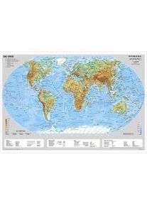 Stiefel Wandkarte Kleinformat Die Erde Physisch Ohne Metallstäbe Karte (im Sinne von Landkarte)