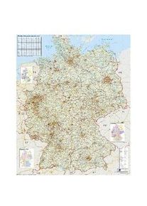 Verkehrswegekarte Deutschland - Heinrich Stiefel Karte (im Sinne von Landkarte)