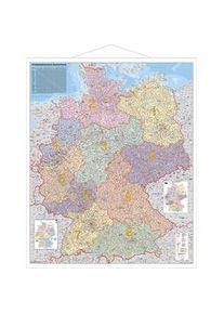 Stiefel Wandkarte Kleinformat Deutschland Postleitzahlenkarte Mit Metallstäben Karte (im Sinne von Landkarte)