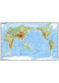 Weltkarte Pazifikständisch Physisch - Heinrich Stiefel Karte (im Sinne von Landkarte)