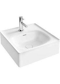 Vitra Equal Handwaschbecken 7240B403-0001 43x45cm, mit Hahnloch mittig/Überlaufschlitz, weiß hochglanz VC