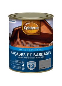 Xyladecor - Lasure protectrice pour bois extérieur - Facades et Bardages - aspect satin gris urbain 1 l Gris Urbain