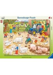 Ravensburger Kinderpuzzle - 06332 Auf Dem Großen Bauernhof - Rahmenpuzzle Für Kinder Ab 4 Jahren Mit 40 Teilen
