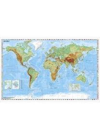 Stiefel Wandkarte Kleinformat Weltkarte Physisch Ohne Metallstäbe Karte (im Sinne von Landkarte)