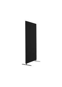 Akoestische scheidingswand Standard, rechte hoeken, hoogte 1500 mm, incl. voeten, breedte 800 mm, zwart