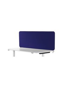 Akoestische bureauscheidingswand Softline Event, boven gemonteerd, h x d = 450 x 30 mm, textiel, breedte 600 mm, blauw