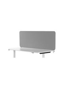 Akoestische bureauscheidingswand Softline Event, boven gemonteerd, h x d = 450 x 30 mm, textiel, breedte 1800 mm, lichtgrijs