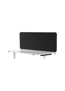 Akoestische bureauscheidingswand Softline Event, boven gemonteerd, h x d = 450 x 30 mm, textiel, breedte 600 mm, zwart