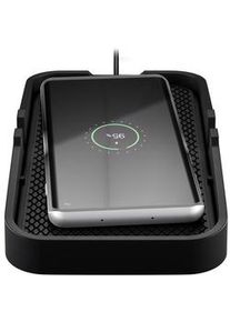 goobay Kabelloses Kfz-Schnellladegerät 15 W, schwarz - Ladematte geeignet für Smartphones und Geräte mit Qi-Standard