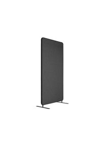 Akoestische scheidingswand Softline Salsa, textiel, h x b = 1360 x 800 mm, donkergrijs