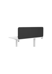 Akoestische bureauscheidingswand Softline Salsa, boven gemonteerd, hoogte 450 mm, textiel, breedte 600 mm, zwart