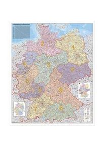 Stiefel Wandkarte Kleinformat Deutschland Postleitzahlen Ohne Metallstäbe Karte (im Sinne von Landkarte)