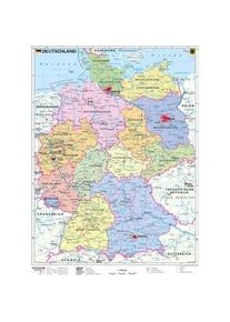 Stiefel Wandkarte Kleinformat Deutschland Politisch Ohne Metallstäbe Karte (im Sinne von Landkarte)