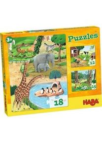 Haba Puzzle Tiere 12- Bis 18-Teilig In Bunt
