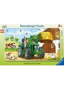 Ravensburger Kinderpuzzle - 06044 Traktor Auf Dem Bauernhof - Rahmenpuzzle Für Kinder Ab 3 Jahren Mit 15 Teilen