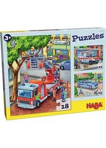 Haba Puzzle Polizei Feuerwehr & Co. 12/15/18-Teilig