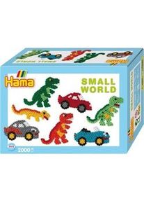 Hama® Bügelperlen Midi - Geschenkpackung Kleine Welt Dinosaurier & Auto Blau 2