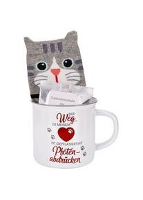 Geschenkset "Katzenliebhaber" Mit Tasse & Socken