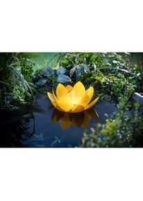 Solar-Schwimmdeko "Lotus" (Farbe: Gelb)