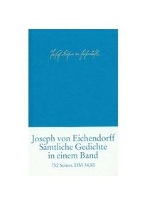 Sämtliche Gedichte Und Versepen - Josef Freiherr von Eichendorff Leinen