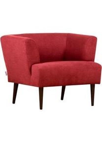 CARRYHOME Sessel , Rot , Textil , Buche , massiv , 85x71x80 cm , Stoffauswahl , Wohnzimmer, Sessel, Sonstige Sessel