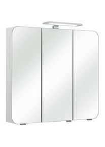 Xora Spiegelschrank , Holzwerkstoff , 6 Fächer , 75x70x20 cm , Badezimmer, Badezimmerspiegel, Spiegelschränke
